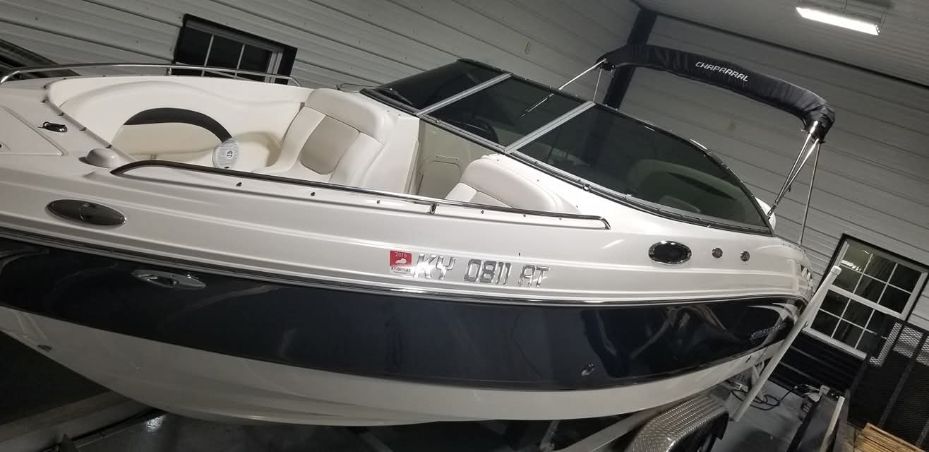 Boat with marine window tint