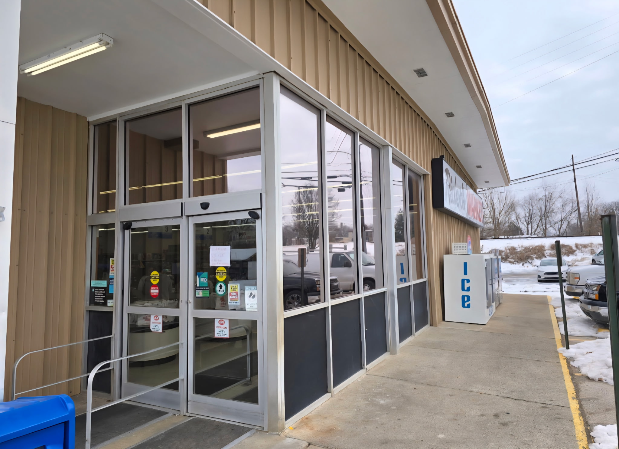 Commercial windows with tint at Riders Market