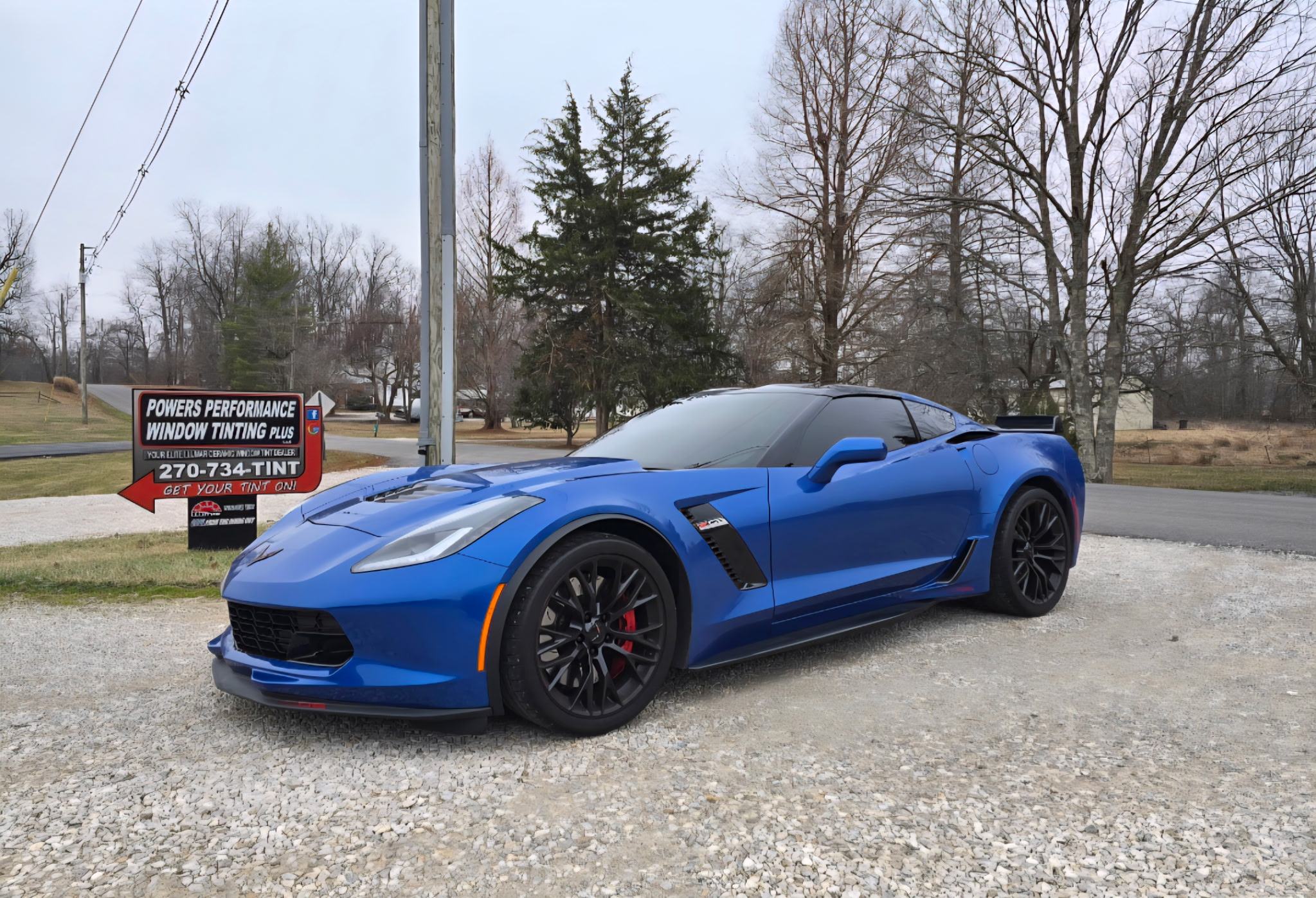 Corvette with window tint