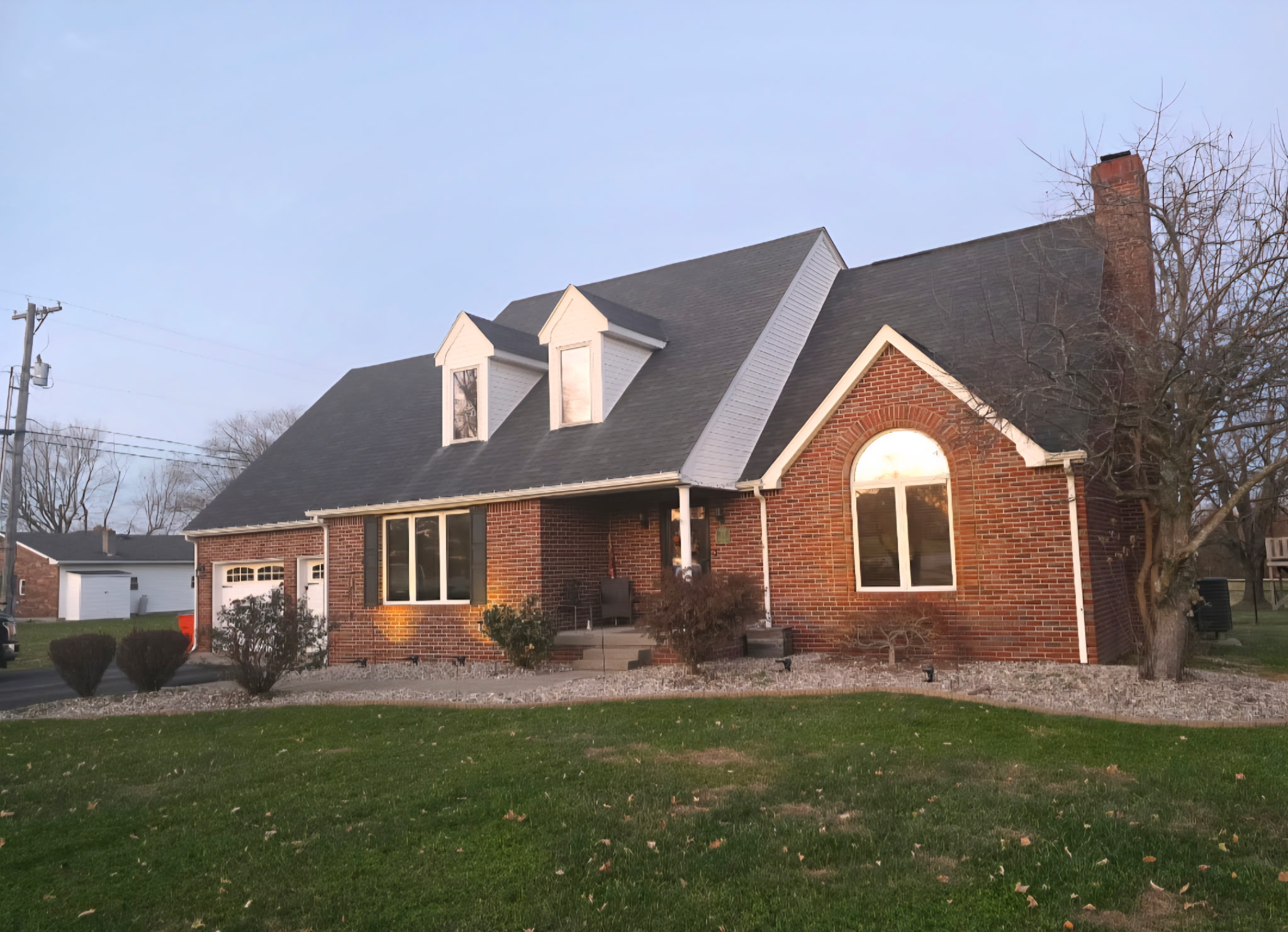 Residential home with tinted windows